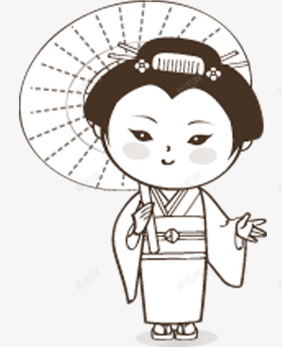 日本和服png免抠素材_新图网 https://ixintu.com 和服卡通 旅游 日本和服