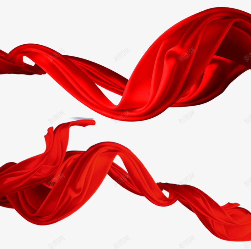 红色彩带节日png免抠素材_新图网 https://ixintu.com 红色彩带 红色彩带条 节日彩带素材 节日漂浮彩带