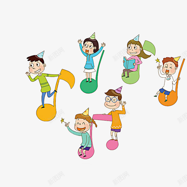 学音乐的孩子png免抠素材_新图网 https://ixintu.com 乐符 卡通 可爱的 小孩 幼儿园 手绘 教学 简笔