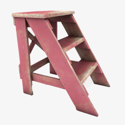 粉红色梯子粉红木台阶高清图片