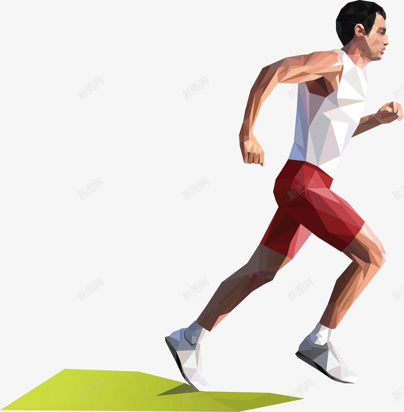 抽象图案跑步男子png免抠素材_新图网 https://ixintu.com 减脂 几何图形 强健身体 抽象 抽象图案 拼接 男子 跑步 运动 锻炼身体