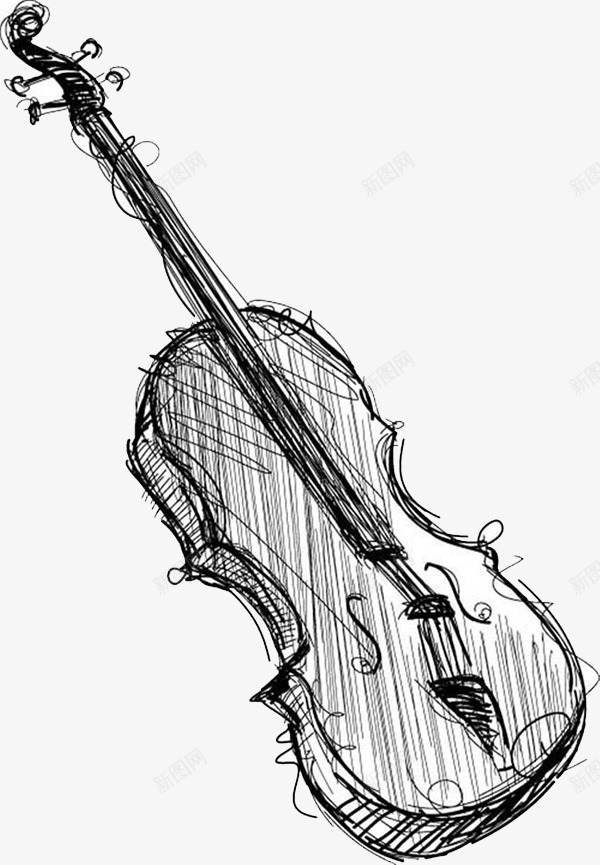线条小提琴png免抠素材_新图网 https://ixintu.com 乐器 小提琴 新年音乐会 海报 线条 音乐会海报