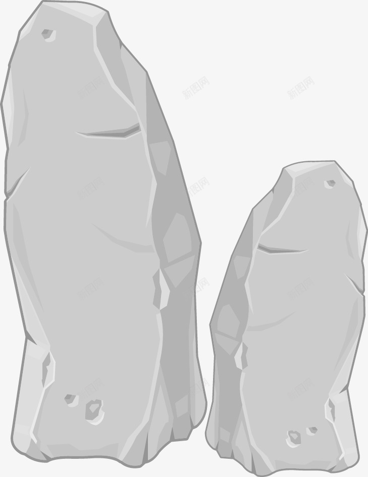 两个大石头png免抠素材_新图网 https://ixintu.com 创意石头图案 手绘 石头图案 石头矢量图