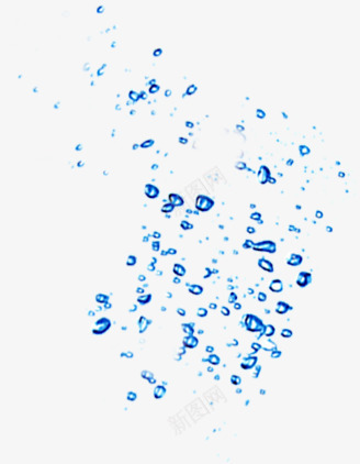蓝色密集水珠png免抠素材_新图网 https://ixintu.com 密集 水珠 蓝色