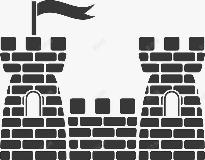 欧洲城堡黑色png免抠素材_新图网 https://ixintu.com 免抠 免费PNG 卡通手绘 城堡 建筑 旅游 欧式 装饰
