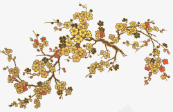 手绘中国风梅花素材