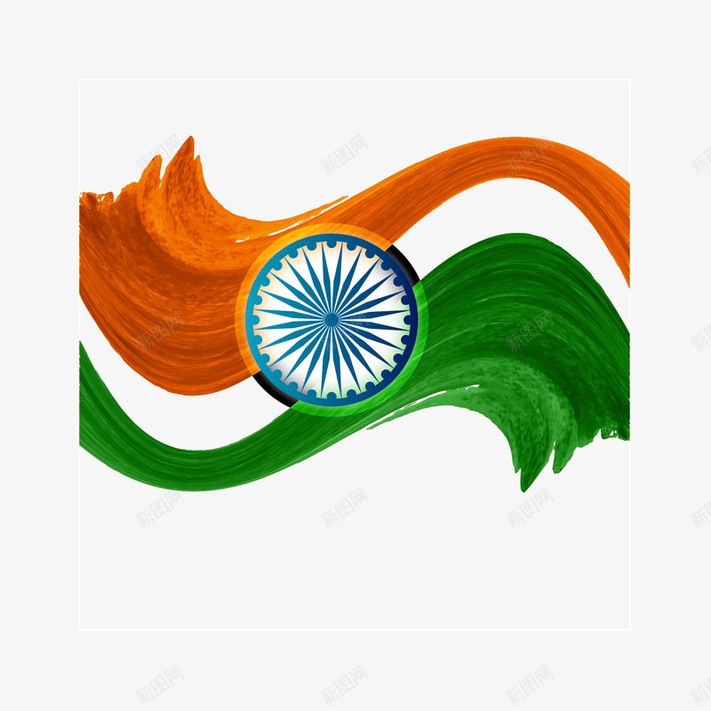 印度国旗简笔画图片