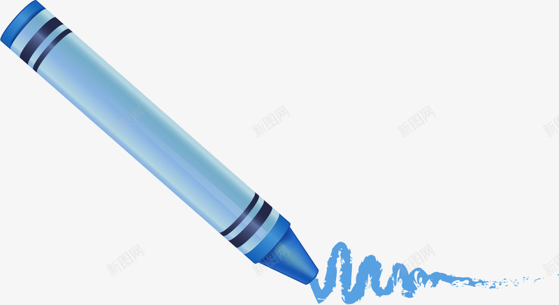 蓝色水彩蜡笔png免抠素材_新图网 https://ixintu.com 水彩蜡笔 立体 童趣 绘画 蓝色水彩 蓝色线条