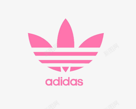 粉红色阿迪达斯logo图标图标