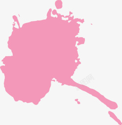 粉红色涂鸦泼墨效果矢量图素材