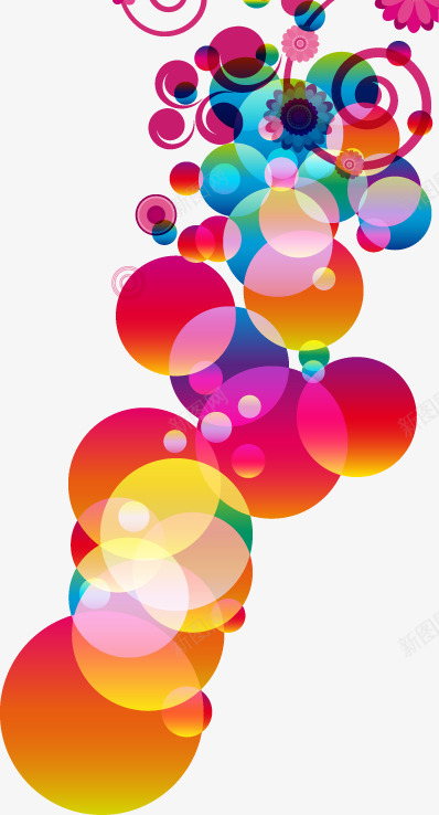 抽象彩色气球花边图案矢量图ai免抠素材_新图网 https://ixintu.com 彩色气球 抽象 花边图案 矢量图