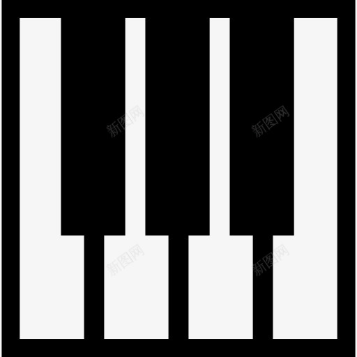 钢琴键的一部分图标png_新图网 https://ixintu.com 钢琴 钢琴键 钢琴键盘 键盘 音乐键
