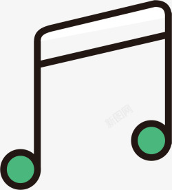 线性音乐线性手绘音乐图标矢量图高清图片