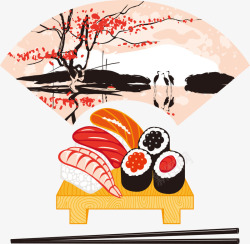 日本寿司三文鱼素材
