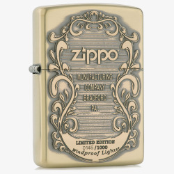 古铜花纹Zippo欧洲风金属雕花高清图片