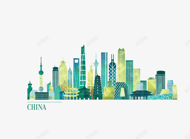 手绘上海建筑png免抠素材_新图网 https://ixintu.com EPS 上海 免抠 城市现代上海 大图 建筑 手绘 高清