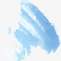 龙卷风水彩手绘蓝色龙卷风涂鸦高清图片