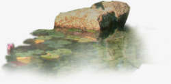 摄影在水上面的石头素材