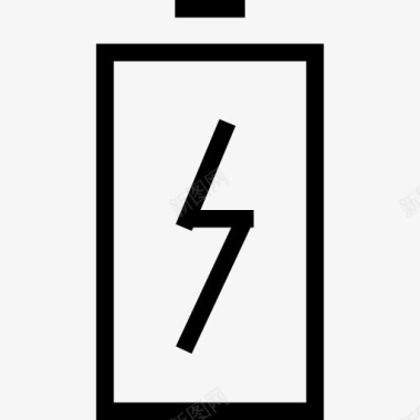充电电池符号与螺栓图标图标