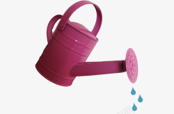 洒水生活粉红水壶素材