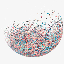 抽象粒子球体插画矢量图素材