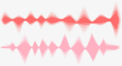 粉红色声波曲线矢量图素材