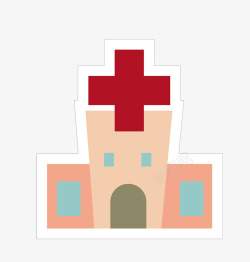 红十字建筑抽象风格医院建筑高清图片