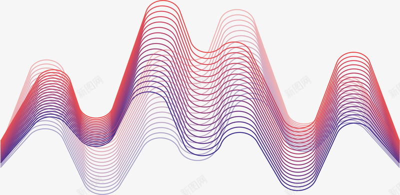 炫彩声波png免抠素材_新图网 https://ixintu.com 声波 声波纹 声纹 声音识别 矢量素材 粉色条纹