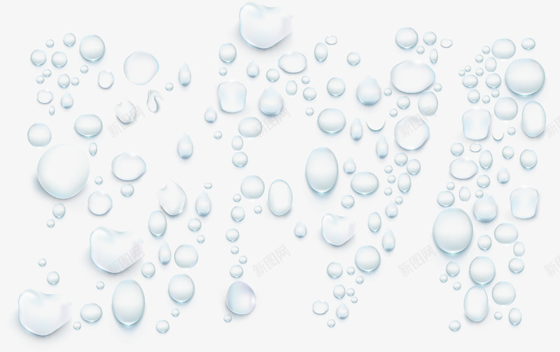 手绘水珠png免抠素材_新图网 https://ixintu.com 写实 手绘 气泡 水珠 流动的水珠 液体 透明的水珠