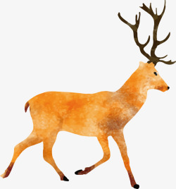 彩绘鹿水彩绘小鹿动物矢量图高清图片