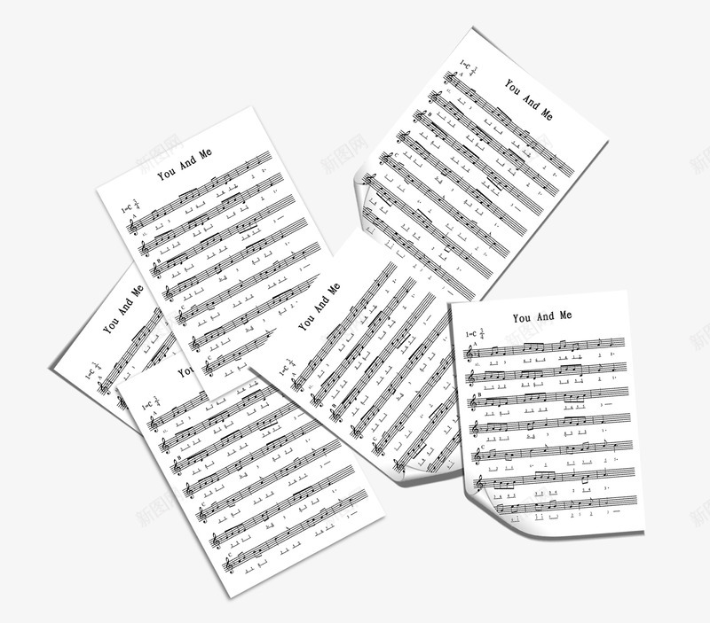 白色音乐乐谱纸张png免抠素材_新图网 https://ixintu.com 一堆 乐谱 白色 纸张 音乐