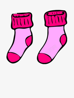 卡通粉红色袜子素材