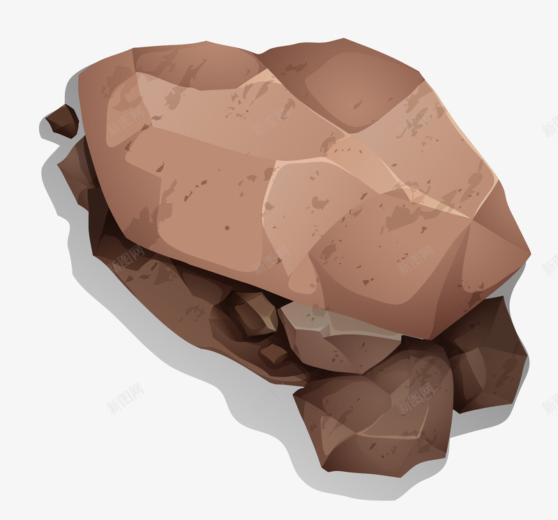 手绘石头png免抠素材_新图网 https://ixintu.com 一堆石头 手绘 手绘石头 棕色 石堆 石头