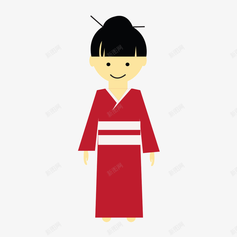 日本小孩服饰png免抠素材_新图网 https://ixintu.com 和服 小孩 日本 日本小学生 服饰