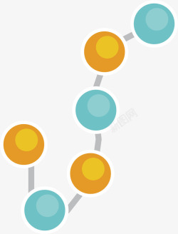 链条结构彩色链条分子结构矢量图高清图片