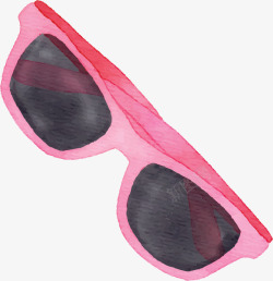 粉红手绘夏天墨镜矢量图素材