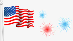 独立日烟花美国独立日庆祝元素矢量图高清图片