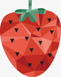 折纸水果创意水果草莓矢量图高清图片