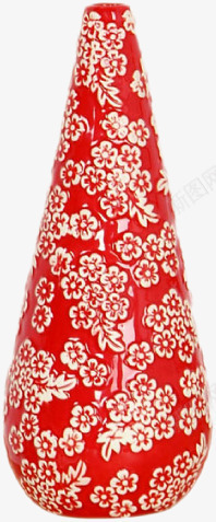 日本风格红色白花花瓶png免抠素材_新图网 https://ixintu.com 日本 白花 红色 花瓶 风格