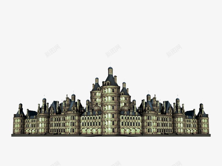 欧洲建筑png免抠素材_新图网 https://ixintu.com 城堡 学校 建筑 房子 欧洲 欧洲城堡建筑