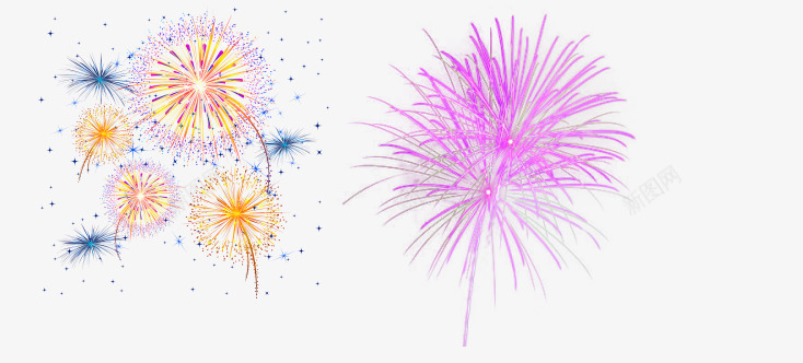 手绘紫色烟花png免抠素材_新图网 https://ixintu.com 2种烟花 卡通烟花 手绘烟花 烟花 紫色烟花 美丽的烟花