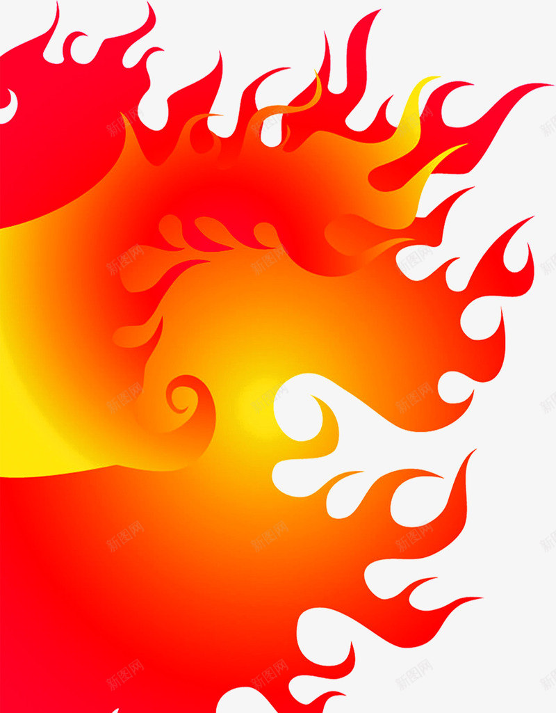 红色抽象创意火焰装饰png免抠素材_新图网 https://ixintu.com 创意 抽象 火焰 红色 装饰