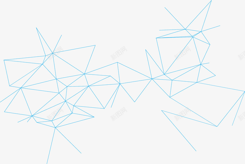 淡蓝色科技线条png免抠素材_新图网 https://ixintu.com 几何线条 抽象线条 科技线条 蓝色线条