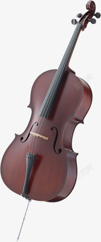 棕色漂亮纸张免抠图片漂亮的棕色大提琴高清图片