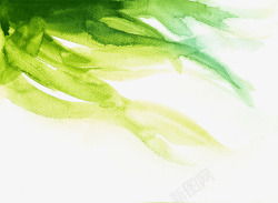 绿色水粉水粉笔刷高清图片