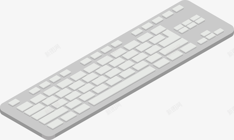 白色电脑键盘矢量图ai免抠素材_新图网 https://ixintu.com 创意 卡通手绘 抽象 电脑键盘 白色 矢量图