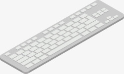 白色电脑键盘矢量图素材