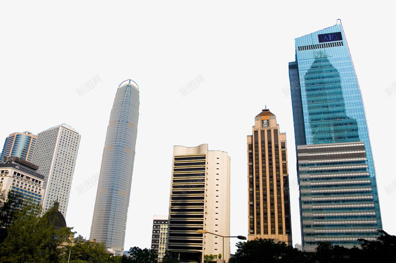香港高楼大厦建筑psd免抠素材_新图网 https://ixintu.com 名胜古迹 旅游风景 著名建筑