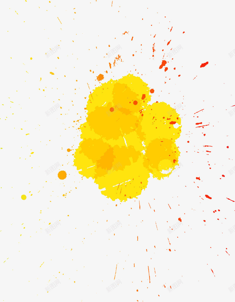 黄色水彩晕染png免抠素材_新图网 https://ixintu.com 抽象晕染 水彩晕染 涂鸦 渲染 黄色水彩 黄色颜料