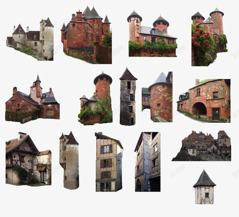 欧洲中世纪复古建筑城堡png免抠素材_新图网 https://ixintu.com 古典 城堡 复古 建筑 欧式
